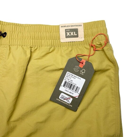 Howler Brothers Salado Shorts- 7”- Old Gold Men’s Size XXL- NWT! - Picture 2 of 9
